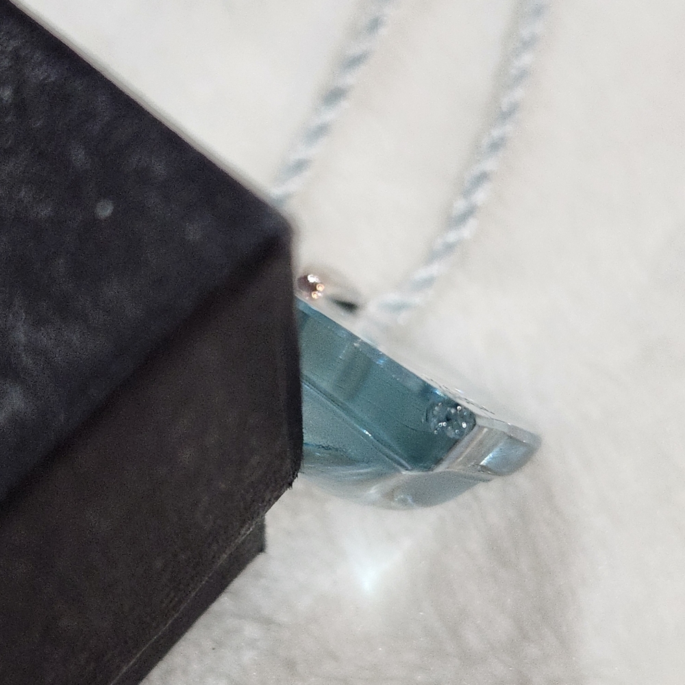 Lalique Light Blue Heart Pendant Necklace - Picture 8 of 10